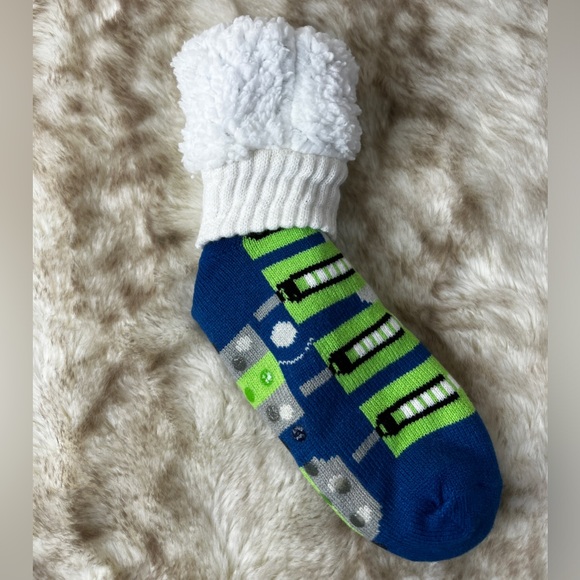 Sherpa-Lined Ski Boot Slipper Socks, Never Worn, sz. L - Picture 6 of 6